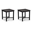 Pemberly Row Set of 2 Contemporary Square End Tables in Rustic Brown