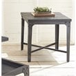 Pemberly Row Set of 2 Square End Tables in Distressed Tobacco Brown