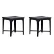Pemberly Row Set of 2 Square End Tables in Distressed Tobacco Brown