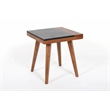 Pemberly Row Set of 2 Caspian Slate and Natural Matte Brown Square End Tables