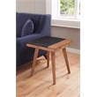 Pemberly Row Set of 2 Caspian Slate and Natural Matte Brown Square End Tables