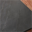 Pemberly Row Set of 2 Caspian Slate and Natural Matte Brown Square End Tables