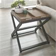 Pemberly Row Set of 2 Walnut and Ebony Solid Wood End Tables