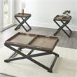 Pemberly Row Set of 2 Walnut and Ebony Solid Wood End Tables