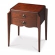 Pemberly Row Set of 2 Contemporary Wood End Tables - Cherry Brown