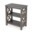 Pemberly Row Set of 2 Contemporary 2-Shelf Bookcases In Dusty Trail
