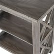 Pemberly Row Set of 2 Contemporary 2-Shelf Bookcases In Dusty Trail