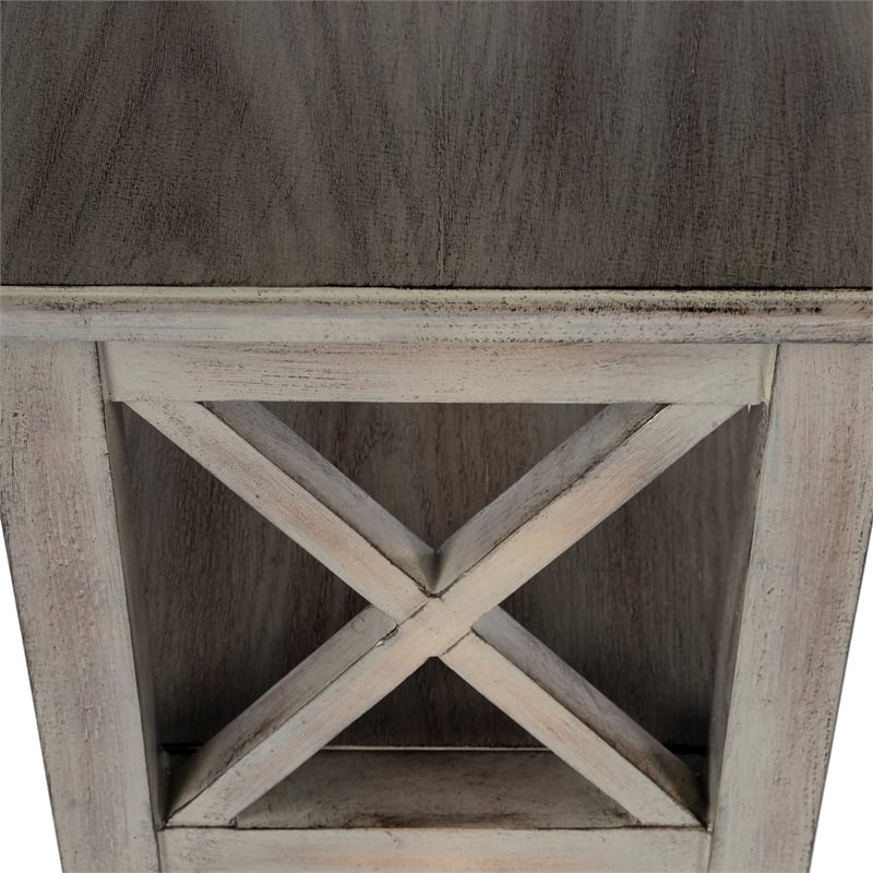 Pemberly Row Set of 2 Contemporary 2-Shelf Bookcases In Dusty Trail