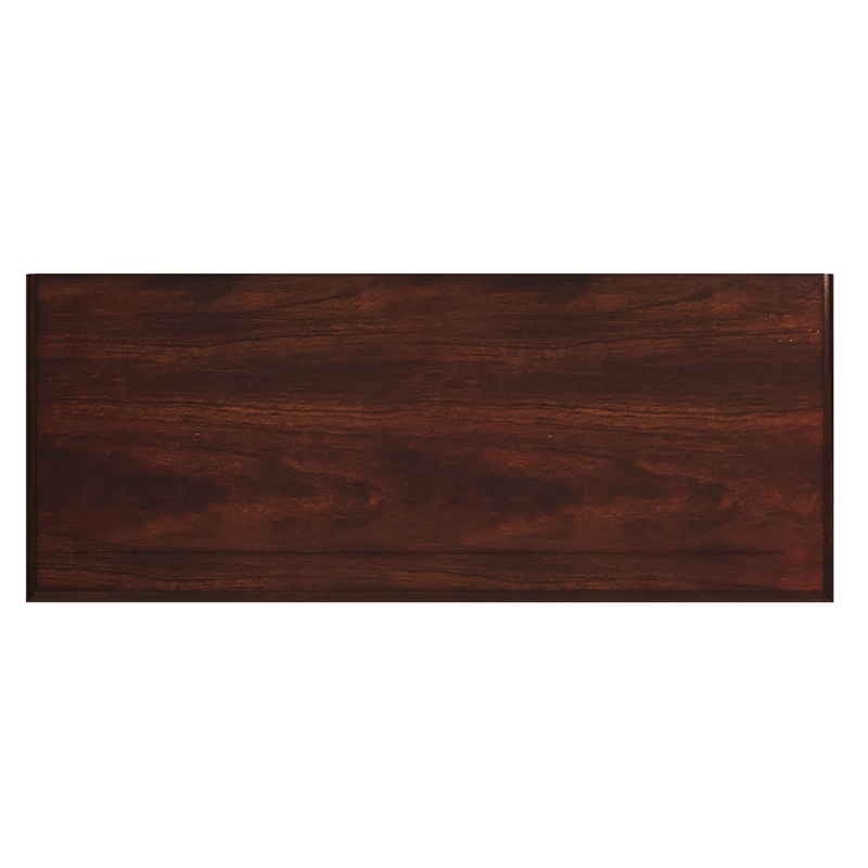 Pemberly Row Set of 2 Contemporary 2-Shelf Low Bookcases In Cherry