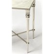 Pemberly Row Set of 2 Contemporary Marble End Tables in Silver