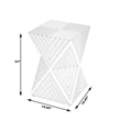 Pemberly Row Set of 2 Contemporary White And Grey Bone Inlay End Tables