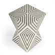 Pemberly Row Set of 2 Contemporary White And Grey Bone Inlay End Tables