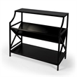 Pemberly Row Set of 2 Contemporary Library Bookcases in Black