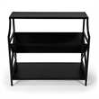 Pemberly Row Set of 2 Contemporary Library Bookcases in Black