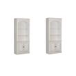 Pemberly Row Set of 2 Contemporary Bunching Bookcases in White