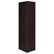 Pemberly Row Set of 2 6-Shelf Transitional Wood Corner Bookcases in Cappuccino