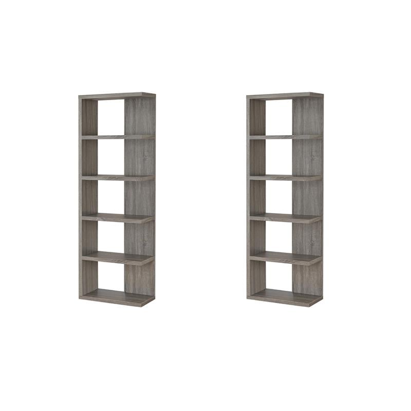 Pemberly Row Set of 2 5-Shelf 23.5