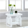 Pemberly Row Set of 2 Wood Rectangular End Tables with 1-Shelf in White