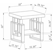 Pemberly Row Set of 2 Wood Rectangular End Tables with 1-Shelf in White