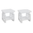 Pemberly Row Set of 2 Wood Rectangular End Tables with 1-Shelf in White