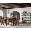 Pemberly Row Set of 2 4-Shelf Open Farmhouse Wood Bookcases in Nutmeg