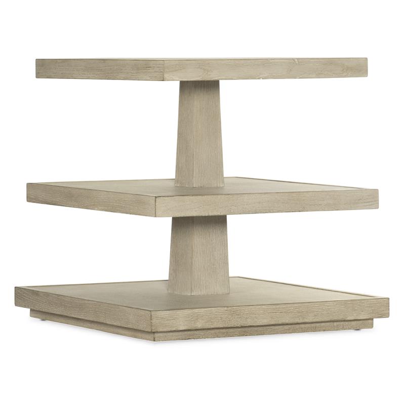 Pemberly Row Set of 2 Contemporary 3-Tier Living Room End Tables