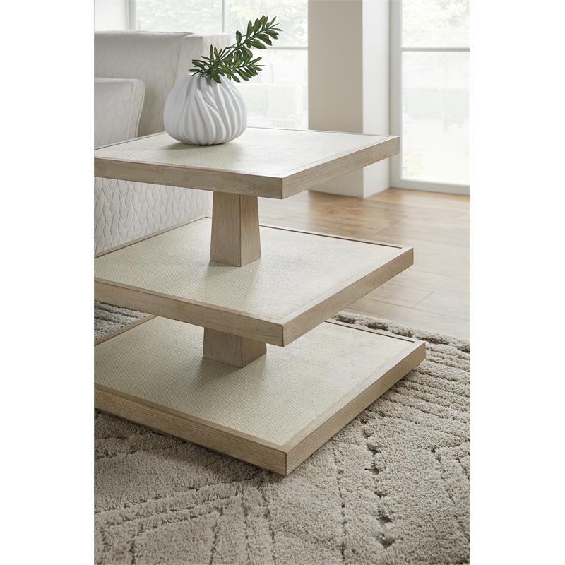 Pemberly Row Set of 2 Contemporary 3-Tier Living Room End Tables