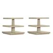 Pemberly Row Set of 2 Contemporary 3-Tier Living Room End Tables