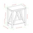 Pemberly Row Set of 2 End Tables with Open Storage Shelf - Dark Walnut/White Oak