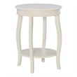 Pemberly Row Set of 2 Contemporary Wood Accent End Tables in Off White