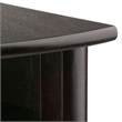 Pemberly Row Set of 2 Transitional Solid Wood Corner End Tables in Espresso