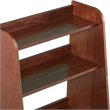 Pemberly Row Set of 2 4-Shelf Mid Century Modern Wood Bookcases in Walnut