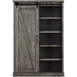 Pemberly Row Set of 2 5-Shelf Bookcases in Gray and Weathered Oak