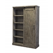 Pemberly Row Set of 2 5-Shelf Bookcases in Gray and Weathered Oak