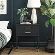 Pemberly Row Set of 2 Contemporary End Tables in Black Finish