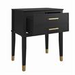 Pemberly Row Set of 2 Contemporary End Tables in Black Finish