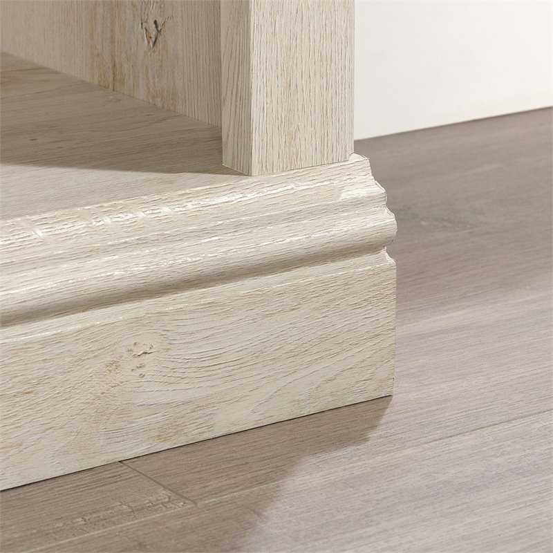 Pemberly Row Set of 2 Engineered Wood 2-Shelf Bookcases in Chalked Chestnut