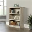 Pemberly Row Set of 2 Engineered Wood 3-Shelf Bookcases in Chalked Chestnut