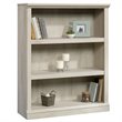 Pemberly Row Set of 2 Engineered Wood 3-Shelf Bookcases in Chalked Chestnut