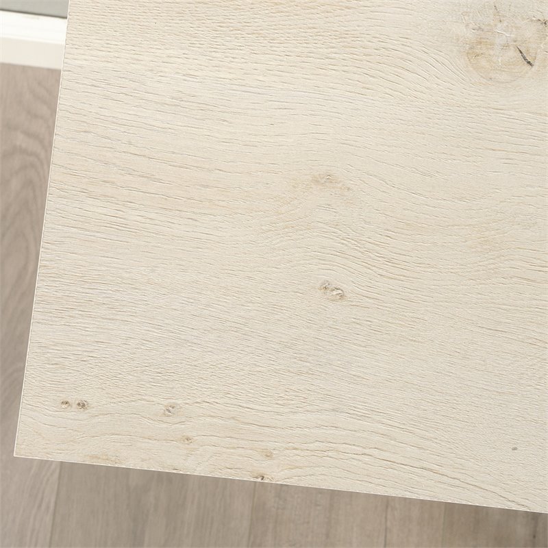 Pemberly Row Set of 2 Engineered Wood 3-Shelf Bookcases in Chalked Chestnut