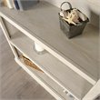 Pemberly Row Set of 2 Engineered Wood 3-Shelf Bookcases in Chalked Chestnut