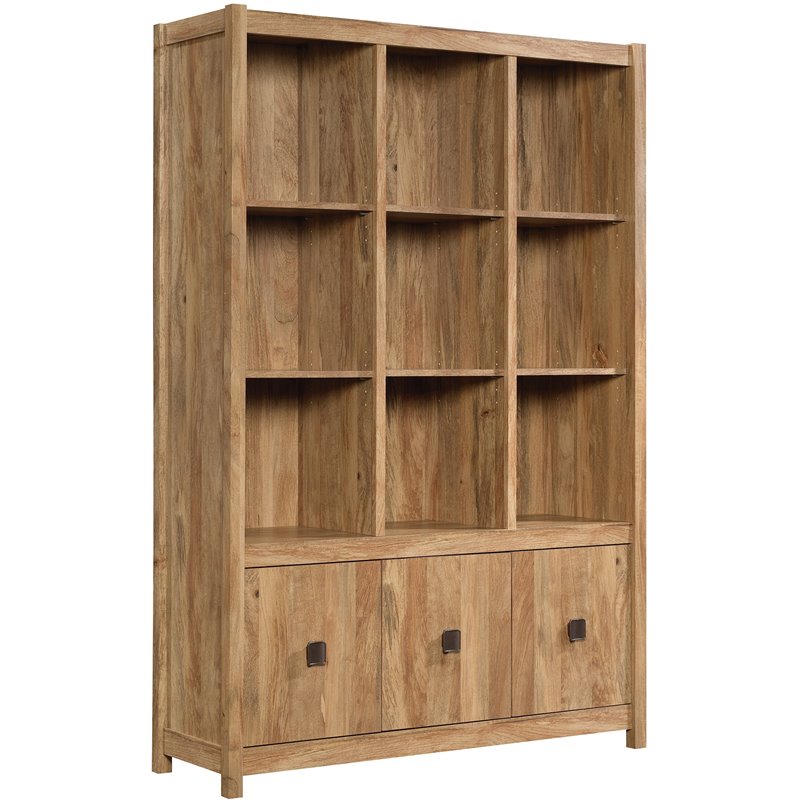 Pemberly Row Set of 2 Engineered Wood 9-Cubby Bookcases in Sindoori Mango/Brown