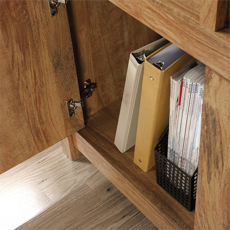 Pemberly Row Set of 2 Engineered Wood 9-Cubby Bookcases in Sindoori Mango/Brown