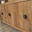 Pemberly Row Set of 2 Engineered Wood 9-Cubby Bookcases in Sindoori Mango/Brown