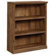 Pemberly Row Set of 2 Engineered Wood 3-Shelf Bookcases in Vintage Oak