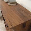 Pemberly Row Set of 2 Engineered Wood 3-Shelf Bookcases in Vintage Oak