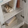 Pemberly Row Set of 2 Engineered Wood 3-Shelf Bookcases in White Plank