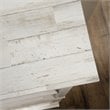 Pemberly Row Set of 2 Engineered Wood 3-Shelf Bookcases in White Plank