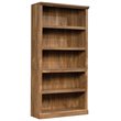 Pemberly Row Set of 2 5-Shelf Tall Bookcases in Sindoori Mango/Brown