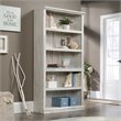 Pemberly Row Set of 2 Engineered Wood 5-Shelf Bookcases in White Plank